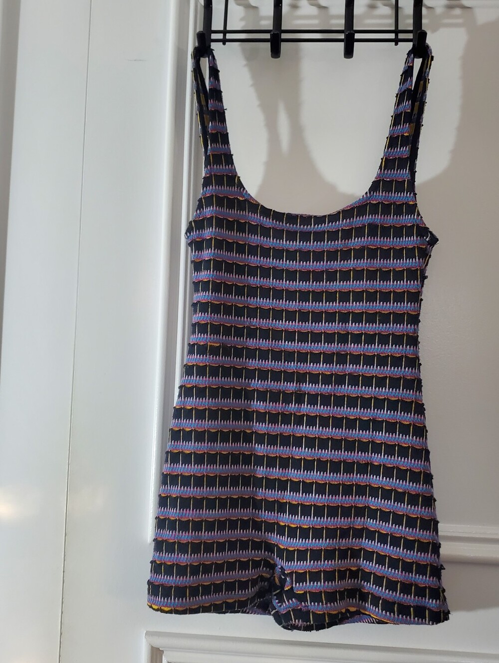 Rare ZARA Crochet Knit Jacquard 70s Style Cheeky Romper Shorts